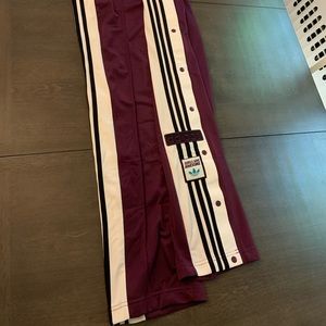 Purple break away adidas pants